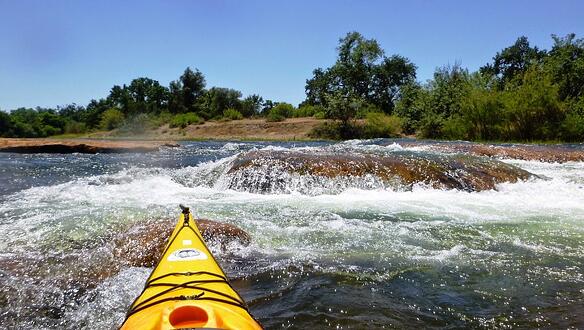 Kayaking on the American River Folsom, California